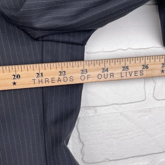 Jos A Bank Suit Men 43L 34Wx30L Black White Gordon Signature Gold Wool Classic - Picture 8 of 16